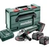 Metabo W 18 L 9-125 Quick 18V Li-ion Accu Haakse Slijper Set (3x 4.0Ah Li-Power Accu) In MetaBOX -Metabo 44403bee95b2131dbb11a3430be03245