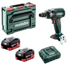 Metabo SSW 18 LTX 400 BL 18V LiHD Accu Slagmoersleutel Set (2x 5.5Ah Accu) In MetaBOX - 400Nm - 1/2" - Koolborstelloos - 602205660