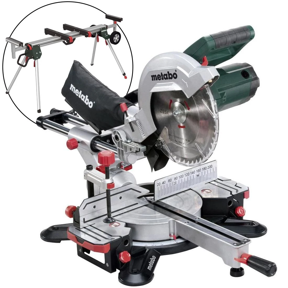 Metabo KGS 254 M Afkortzaag Incl. Onderstel (KSU 401) - 1800W - 254 X 30mm - 690860000 3 Metabo KGS 254 M Afkortzaag Incl. Onderstel (KSU 401) - 1800W - 254 X 30mm - 690860000