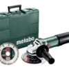 Metabo W 850-125 SET Haakse Slijper Incl. 1 Diamantzaagblad In Koffer - 850W - 125mm - 603608510