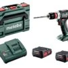 Metabo PowerMaxx BS 12 BL Q 12V Li-Ion Accu Boor-/schroefmachine Set (2x 2,0Ah Accu) In MetaBOX - Koolborstelloos - 601039500